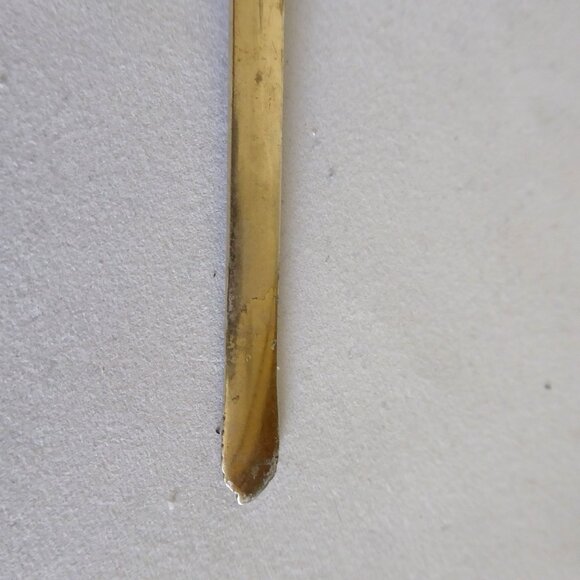 VINTAGE 4” HESTENES NORWAY STERLING SILVER ENAMEL GOLD PLATED APPETIZER FORK - Picture 6 of 13